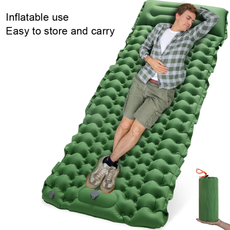 TPU Inflatable Sleeping Pad Camps Outdoor Waterproof Single Travel Cushion, Navy), Army Green
