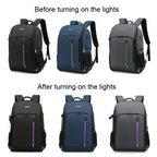 TONO LED Light SLR Digital Camera Backpack With USB Port, Blue, Black, Grey