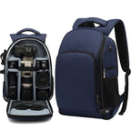 Cationic SLR Backpack Waterproof Photography Backpack with Headphone Cable Hole, Blue, Black, Red