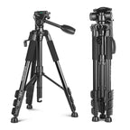 QingZhuangShiDai Q111 Aluminum Alloy Mobile Phone Camera Photography Tripod, Q111(Black)