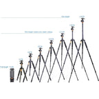 QingZhuangShiDai Q666 Portable Travel SLR Camera Aluminum Magnesium Alloy Tripod, Q666(Black)