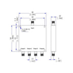 2000~6000MHz SMA 1 To 4 Microstrip Power Splitter