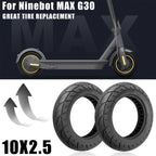 X0375 Electric Scooter 10 inch Explosion-proof Rubber Tire For Ninebot Max G30, X0375 For Ninebot Max G30