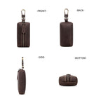 QY-9029  Car Universal Retro Crazy Horse Leather Key Case, Crazy Horse Leather Dark Coffee