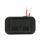 4.8A Punch-Free Automatic Spring Cover RV Bus Modified Dual USB Car Charger, 4.8A