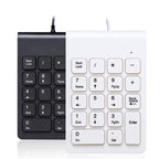 Laptop Wired Digital Mini USB Keyboard, Wired White, Wired Black