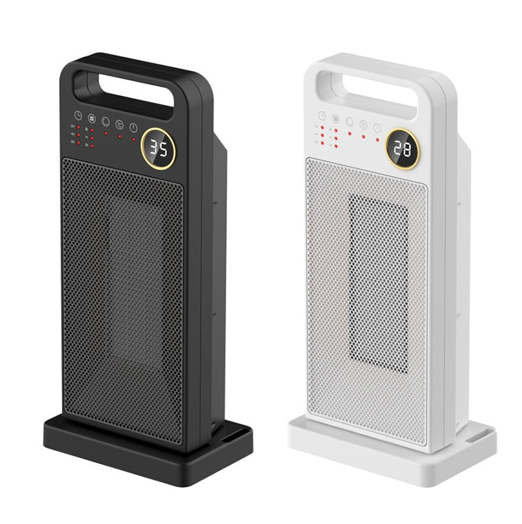 LCD Digital Display Rotary Remote Control Electric Heater PTC Ceramic Heating Heater, Spec:, EU Plug (Black), UK Plug (Black)
