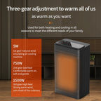 Office Household Mute Desktop Shaking Head Electric Heaters, Spec:, Knob (EU Plug), Screen (EU Plug), Knob (UK Plug), Screen (UK Plug)