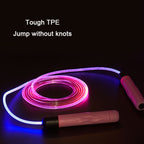 Glowing Skipping Rope Fitness Exercise Student Racing Training, Yellow, Pink, Blue, Green