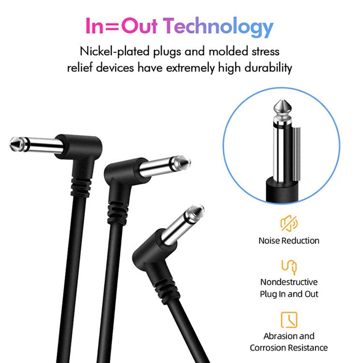 Single Block Audio Instrument Electric Guitar Effect Line, Cable Length:, 15cm, 30cm