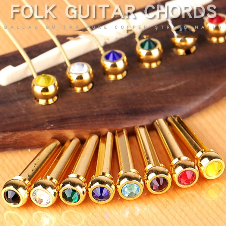6PCS Guitar Dipping Pure Copper Citrimine Guitar Caps, Style:, Crystal Head (White), Crystal Head (Yellow), Crystal Head (Red), Crystal Head (Purple), Crystal Head (Green), Crystal Head (Black), Big Diamond (White), Big Diamond (Gold)                  ...