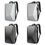 Bopai 61-93318A Hard Shell Waterproof and Expandable Backpack with USB Charging Hole, Spec:, Regular (Silver), Password (Silver), Regular (Black), Password (Black)