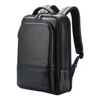 Bopai 61-70111 Cowhide Multi-compartment Waterproof Anti-theft Backpack with USB Charging Hole, 61-70111
