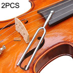 2 PCS Resonant Standard Teaching Sound Fork Stainless Steel Violin Instrument Music Sound Fork, Silver