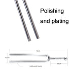 2 PCS Resonant Standard Teaching Sound Fork Stainless Steel Violin Instrument Music Sound Fork, Silver