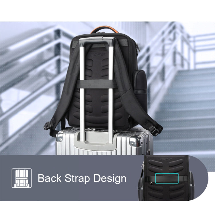 Bopai 61-86611 Multifunctional Wear-resistant Anti-theft Laptop Backpack with USB Charging Hole