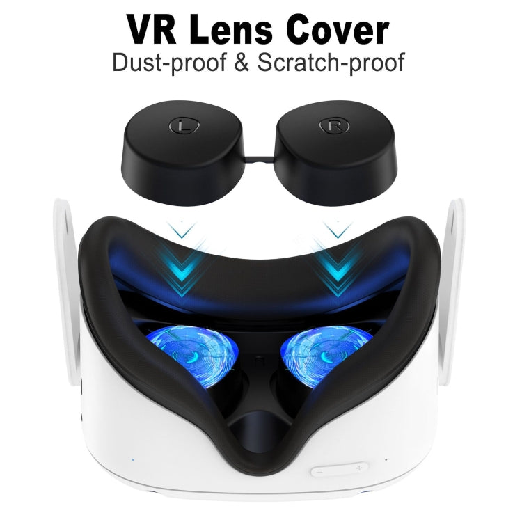 VR Silicone Eye Mask+Lens Protective Cover+Joystick Hat, For Meta Quest 2, Eye Mask+Lens Protective Cover+Joystick Hat (Black), Eye Mask+Lens Protective Cover+Joystick Hat (White), Eye Mask+Lens Protective Cover+Joystick Hat (Gray)                     ...