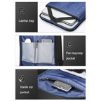 Bopai 61-120891 Multifunctional Anti-theft Laptop Business Backpack with USB Charging Hole