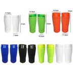 Football Shin Pads + Socks Sports Protective Equipment, White (L), Green (L), Orange (L), Dark Blue (L), Black (L), Fluorescent Green (L), White (M), Green (M), Orange (M), Dark Blue (M), Black (M), Fluorescent Green (M), White (S), Green (S), Orange (...