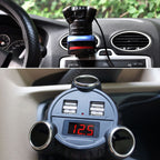KingNeed C30 Four USB Car Charger 3 In 1 Car Cigarette Lighter, C30
