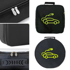Car Charging Cable Storage Bag Carry Bag For Electric Vehicle Charger Plugs,Spec:, Round Without Logo, Round  With Logo, Square Without Logo, Square With Logo, Large With Logo, Large Without Logo