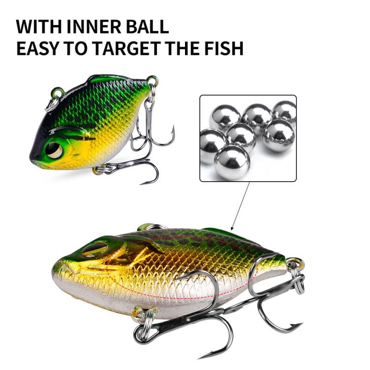 3 PCS PROBEROS DW1044 4.5cm/8.5g Lure Fake Bait Iconic Plastic VIB Hard Bait, DW1044 B, DW1044 C, DW1044 D, DW1044 E, DW1044 F, DW1044 G, DW1044 H, DW1044 A