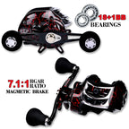 PROBEROS Metal Drop Wheel 18+1 Axis Axis Asian Fish Wheel, DW121L Left Hand, DW121R Right Hand