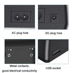 LCD Single Charger Camera Battery Charger, EU Plug