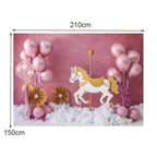 2.1m X 1.5m Birthday Party Shooting 3D Printed Background Cloth