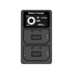 USB LCD Screen Dual Charge Camera Battery Charger