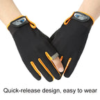 1 Pair QX0008 Outdoor Sunscreen Non-Slip Exposed Two-Finger Fishing Gloves, Free Size