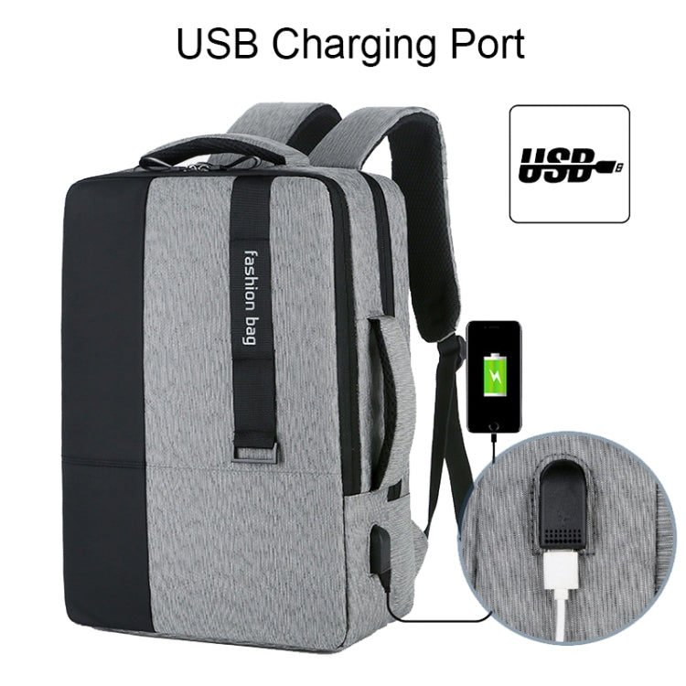 140 Large-capacity Business Commuter Laptop Backpack with USB Charging Interface, Red, Blue, Black, Grey