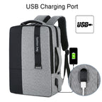 140 Large-capacity Business Commuter Laptop Backpack with USB Charging Interface, Red, Blue, Black, Grey