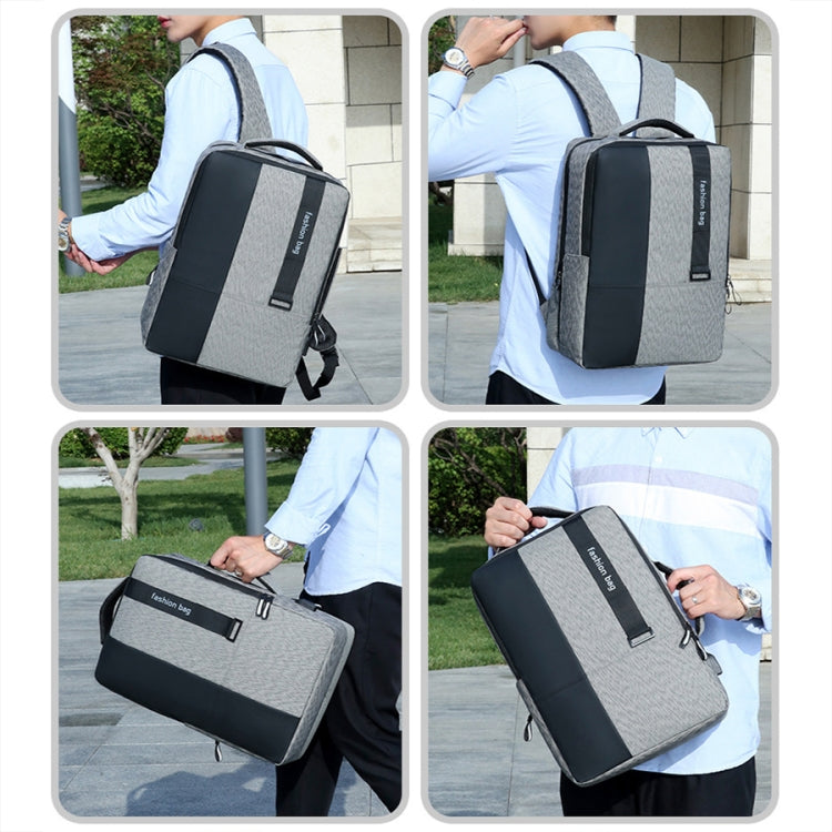 140 Large-capacity Business Commuter Laptop Backpack with USB Charging Interface, Red, Blue, Black, Grey