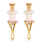 2 PCS KLJ01 Fishing Large Red Worm Clip Rubber Band Ring Particle Bait Clip, Particle Bait
