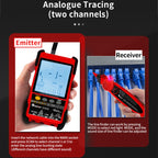 Rechargeable Adjustable Network Cable Tester Wire Tracker POE Cable Tester, ET618 (Red), ET616 (Red)
