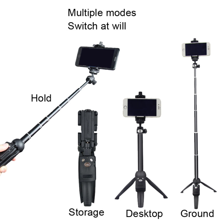 YUNTENG Mobile Phone Selfie Rod Tripod With Bluetooth Remote Control, 9928 Black, 9928N Black