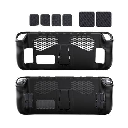 JYS For Steam Deck Handheld TPU Case + Touchpad Button Sticker, TPU Case + Touchpad Button Sticker
