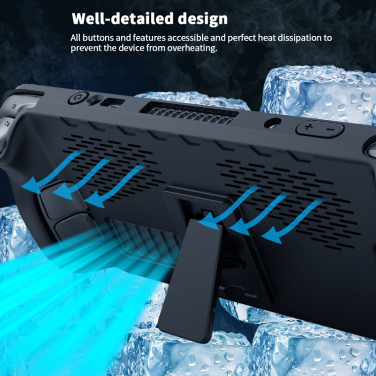 JYS For Steam Deck Handheld TPU Case + Touchpad Button Sticker, TPU Case + Touchpad Button Sticker