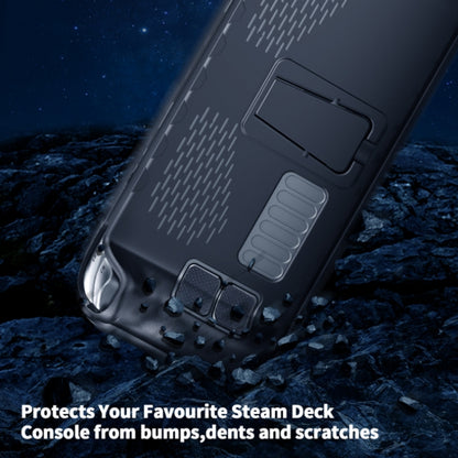 JYS For Steam Deck Handheld TPU Case + Touchpad Button Sticker, TPU Case + Touchpad Button Sticker