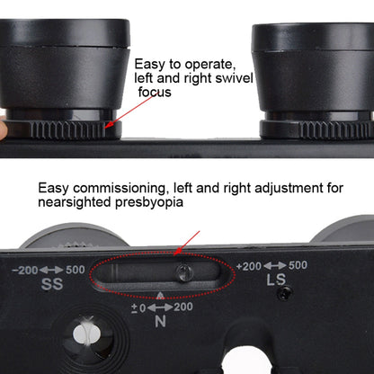 Camman 3 x 28 Adjustable Focus Glass Type Fishing Binoculars ,Spec:, Only  Binoculars, With Zippered Glasses Case