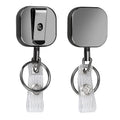 4cm Plated Metal Square Expansion Rope Key Chain, 4cm Square