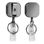 4cm Plated Metal Square Expansion Rope Key Chain, 4cm Square