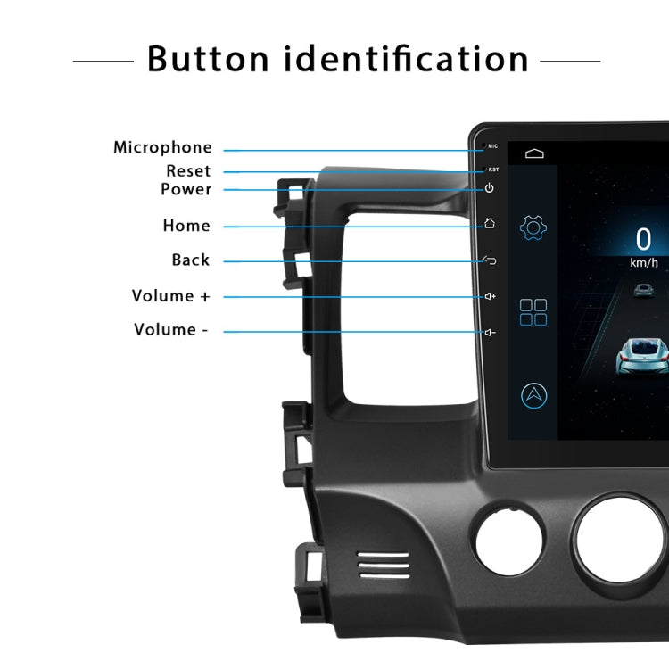 For Honda Civic 10.1 Inch Android WiFi Navigation Machine, Style:, Standard, Standard+4 Light Camera, Standard+8 Light Camera, Standard+12 Light Camera