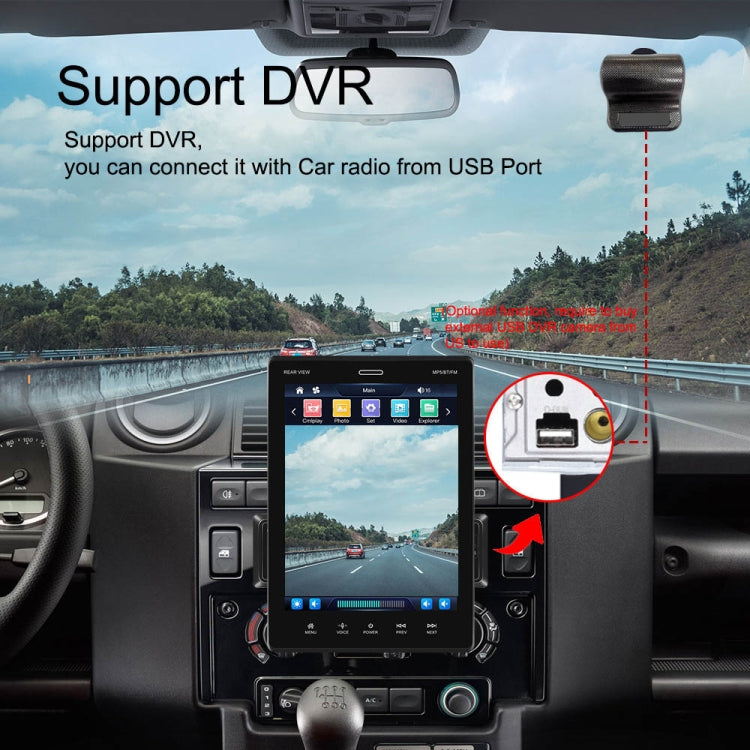 C800 9.5 Inch MP5 Single Butt Carplay Player, Style:, Standard, Standard+4 Light Camera, Standard+8 Light Camera, Standard+12 Light Camera