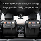 Car Seat Rear Leather Multi-function Convenient Storage Bag, Storage Bag (Black)