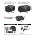 Rhinowalk MT4060 Large-capacity Foldable Expandable Tail Bag for Motorcycle Riding with Rain Cover, MT4060