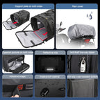 Rhinowalk MT4060 Large-capacity Foldable Expandable Tail Bag for Motorcycle Riding with Rain Cover, MT4060