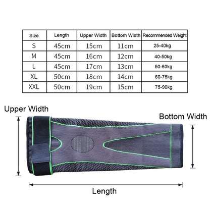 Nylon Knitted Riding Sports Extended Knee Pads, S, M, L