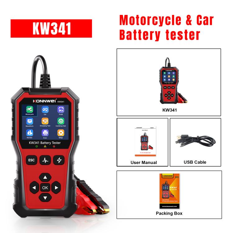 KONNWEI OBDII EOBD CAN Engine Code Reader Car Diagnostic Tool 13 Languages, KW341